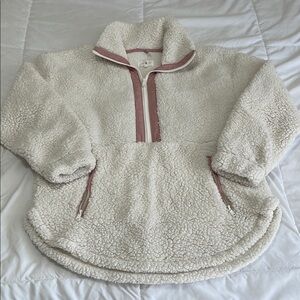 Cozy White Sherpa Pullover